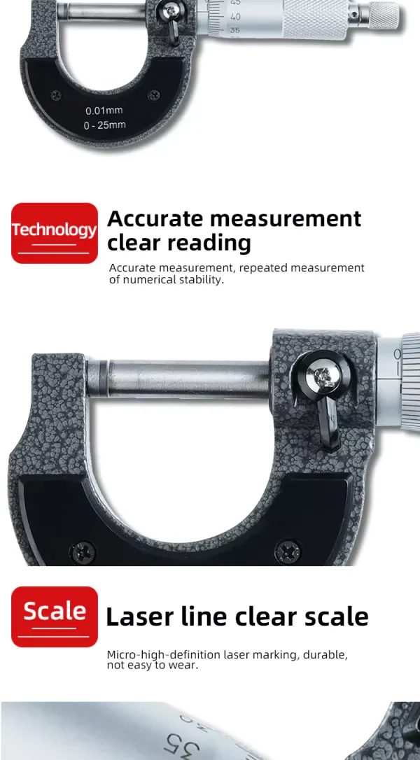 High Precision 0.001 Outer Diameter Micrometer