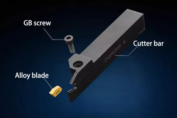 CNC Groove Cutter Cutting Tool Bar ZQ2020R/2525R-3-4 Single Head External Cutting Tool Lathe Tool Groove Cutter