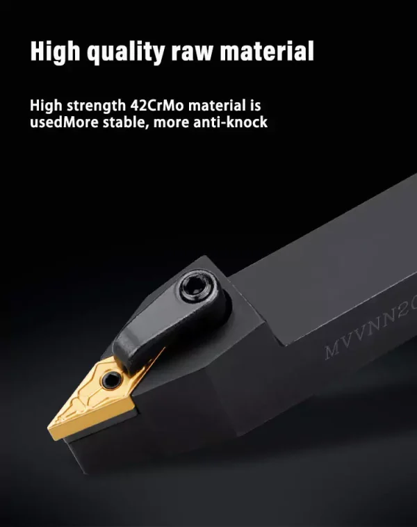 MVVNN 1616H16/2020K16/2525M16/3232P16 cutting edge angle 72.5 degree for CNC machining external turning tool holder