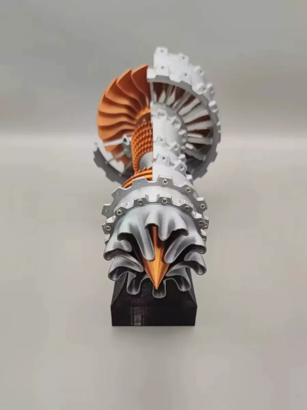 Aviation turbofan engine model Mini scientific experiment aircraft jet engine can be started