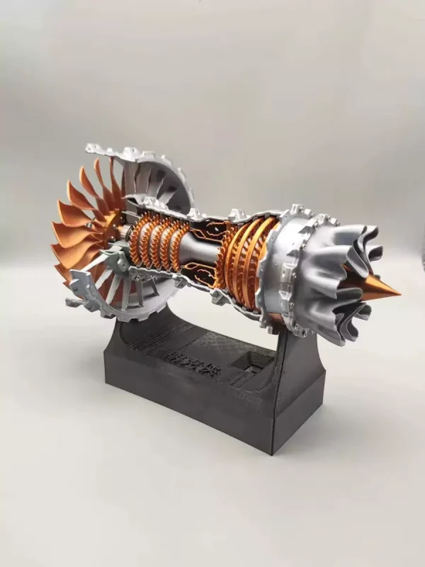 Aviation turbofan engine model Mini scientific experiment aircraft jet engine can be started