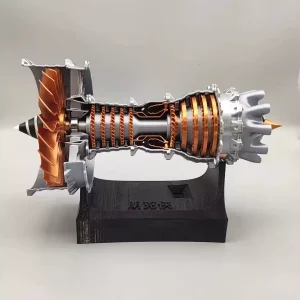 Aviation turbofan engine model Mini scientific experiment aircraft jet engine can be started