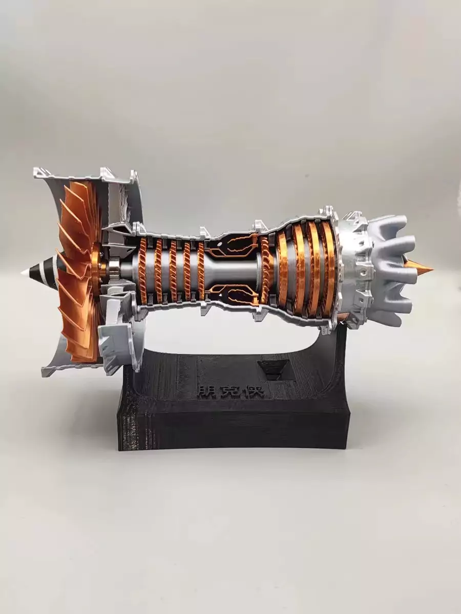 Aviation turbofan engine model Mini scientific experiment aircraft jet engine can be started